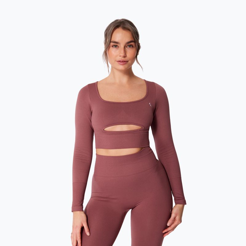 Дамска блуза с дълъг ръкав за  тренировка Carpatree Dopamine Buzz Seamless rose/brown 6