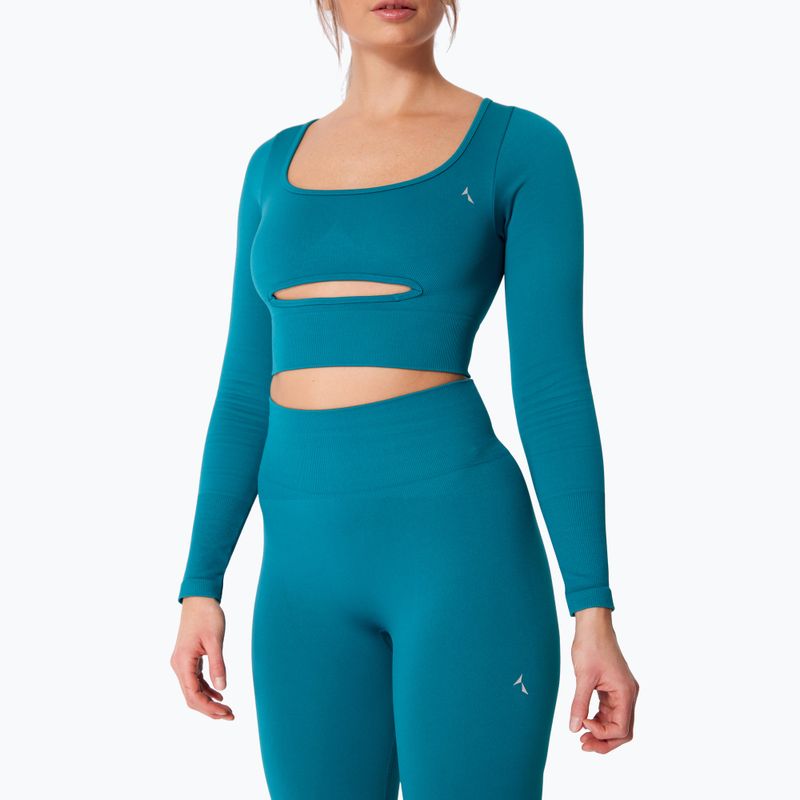 Дамска блуза с дълъг ръкав за  тренировка Carpatree Dopamine Buzz Seamless petrol green 3