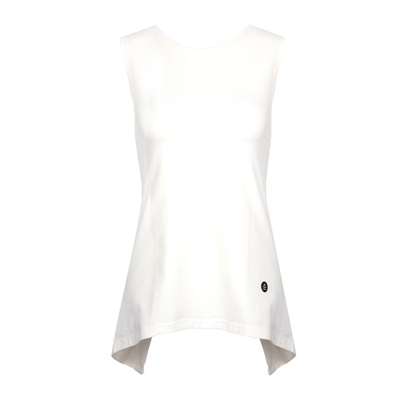 Топ за йога Moonholi Galaxy Open Back Tank Coconut white SKU-217-xss
