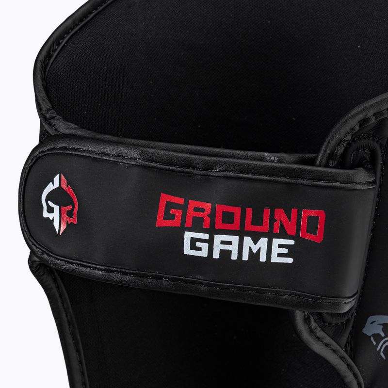 Протектори за пищяли GroundGame Samurai черни и червени 3