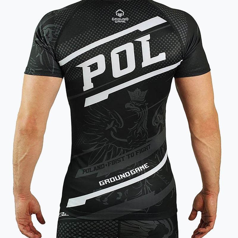 Мъжки рашгард Ground Game Poland black/white/red 2