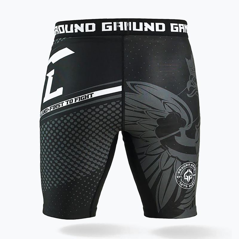 Ground Game Vale Tudo Poland мъжки шорти за тренировка черно/бяло/червено 2