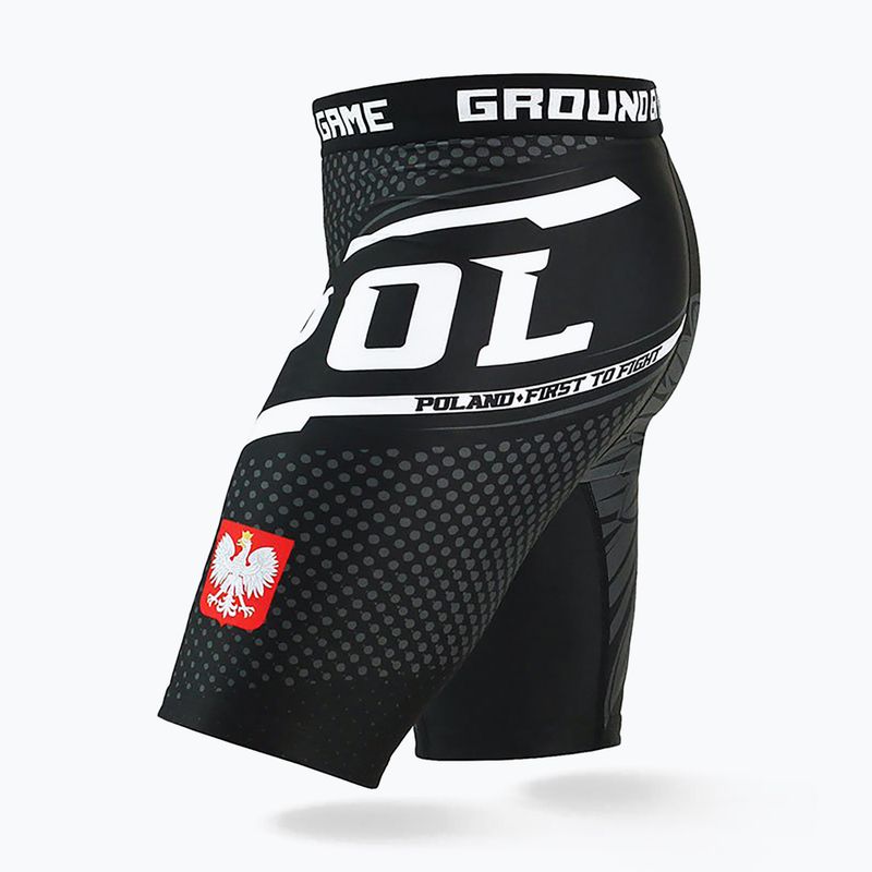 Ground Game Vale Tudo Poland мъжки шорти за тренировка черно/бяло/червено 3