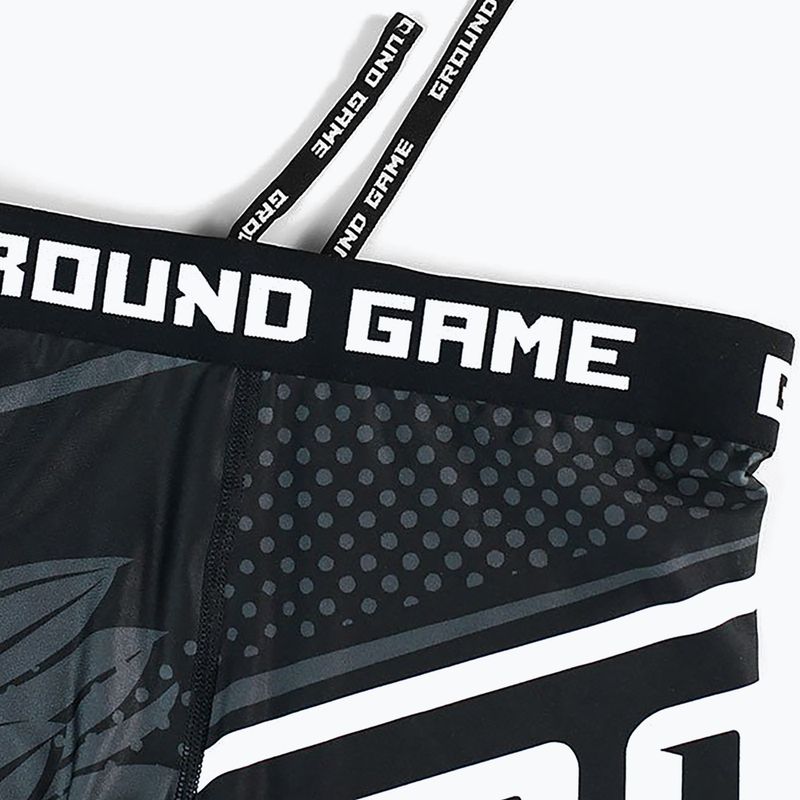 Ground Game Vale Tudo Poland мъжки шорти за тренировка черно/бяло/червено 5