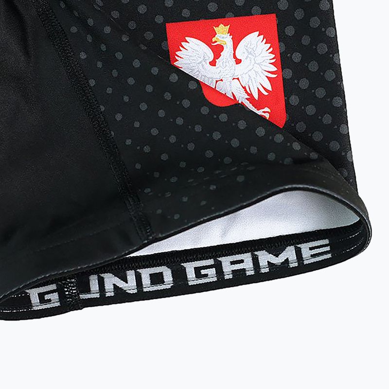 Ground Game Vale Tudo Poland мъжки шорти за тренировка черно/бяло/червено 6