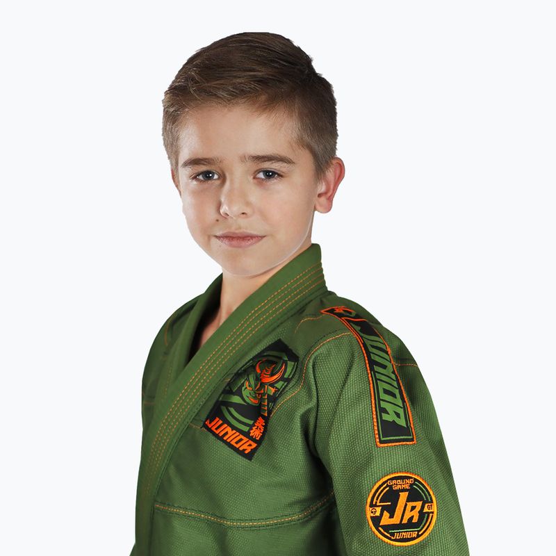 GI към Бразилско жиу-житцу за деца GroundGame Junior 3.0 green GIJUN3PIN02 2