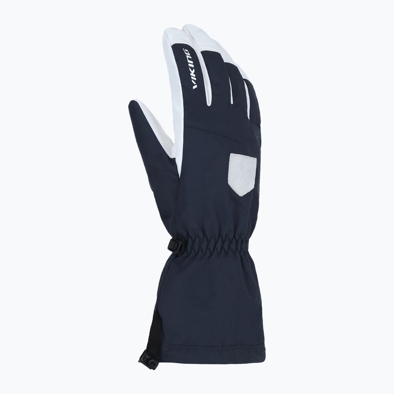 Мъжки скиорски ръкавици Viking Sven Ski navy/white leather 8