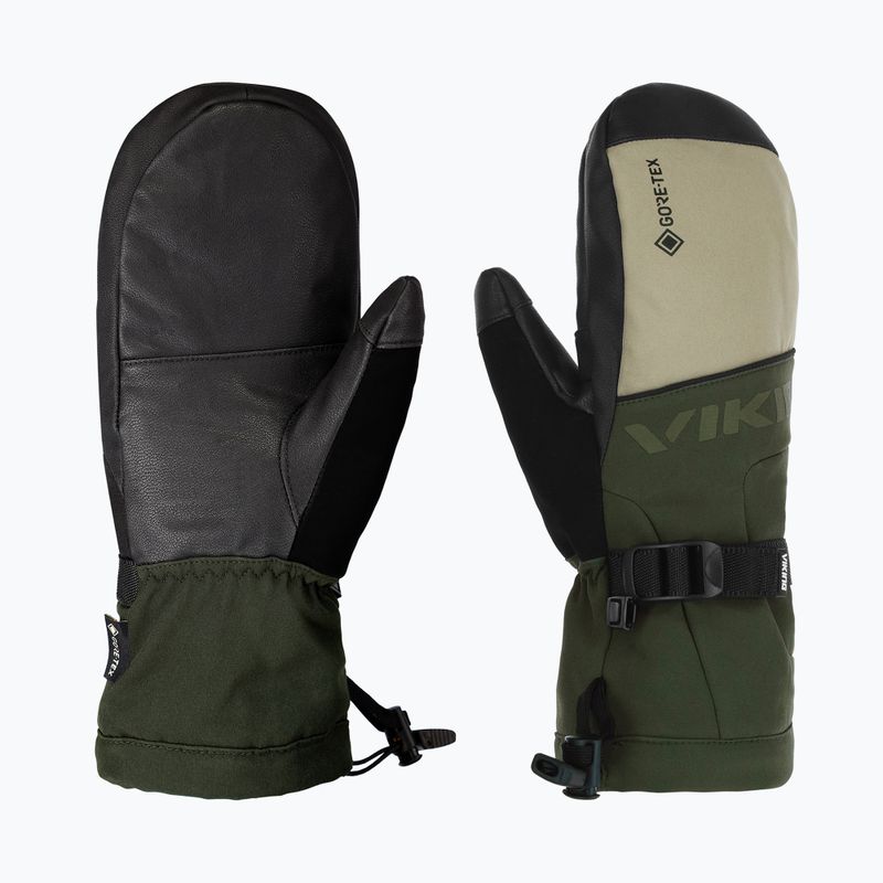 Мъжки скиорски ръкавици Viking Hudson Gore-Tex Mitten olive/beige