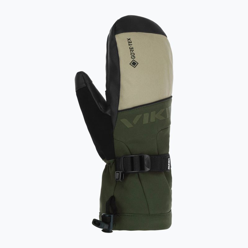 Мъжки скиорски ръкавици Viking Hudson Gore-Tex Mitten olive/beige 2
