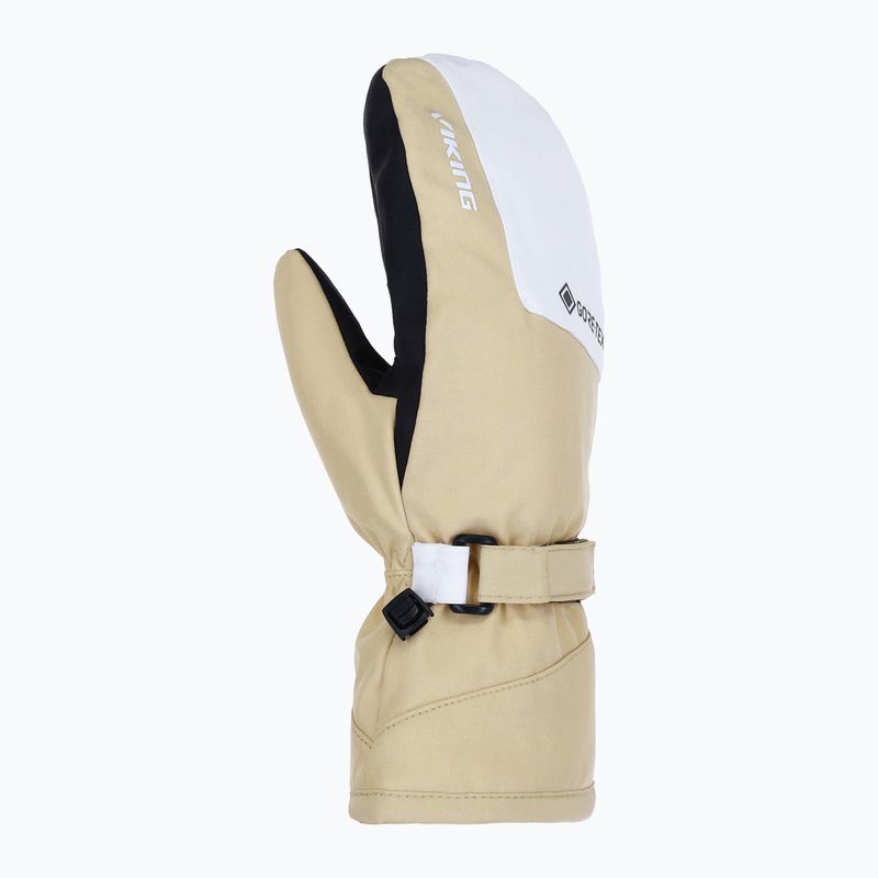 Дамски скиорски ръкавици Viking Sherpa 2.0 Gore-Tex Mitten Ski beige/white 2