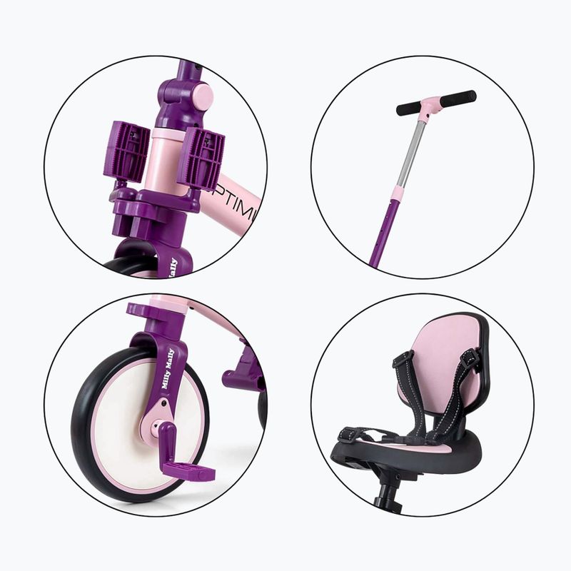 Велосипед без педали Milly Mally 5w1 Optimus Max pink 12