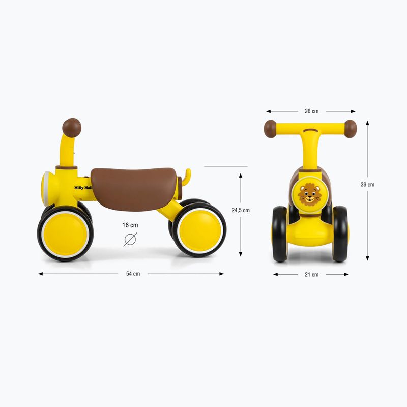 Велосипед без педали Milly Mally York yellow 2