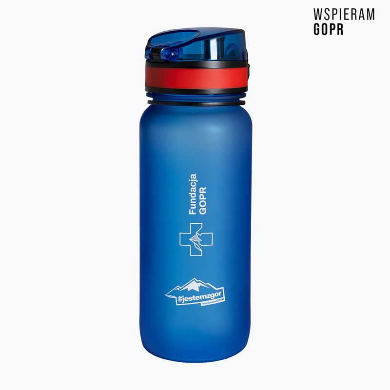Туристическа бутилка Alpinus Trysil GOPR Edition 650 ml син/червен 2