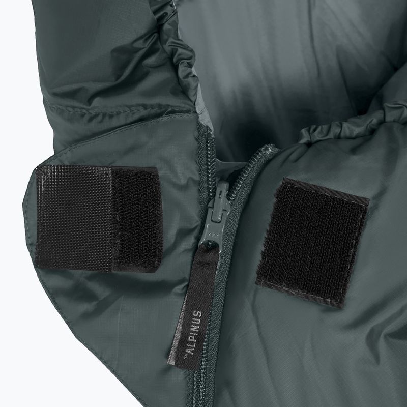 Спален чувал Alpinus Wide & Long Fiber Pro 1250 215 cm/left pine green 4