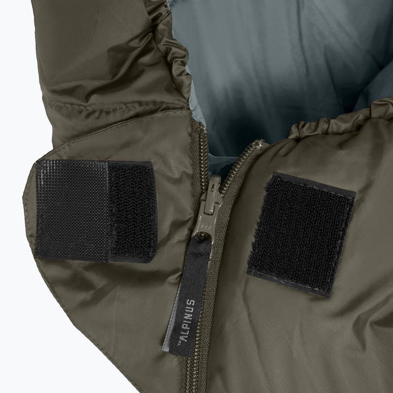 Спален чувал Alpinus Wide & Long Fiber Pro 1250 215 cm/right olive 4