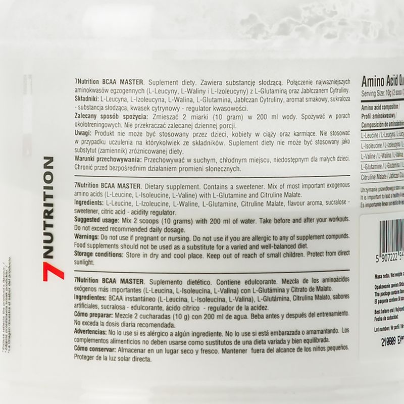 BCAA Master 7Nutrition aminokwasy 500g cola-limonka 7Nu000333-cola 2