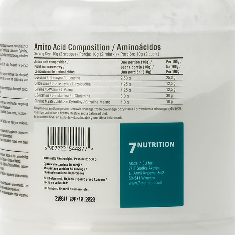 BCAA Master 7Nutrition аминокиселини 500g лимон 7Nu000333-lemon 3