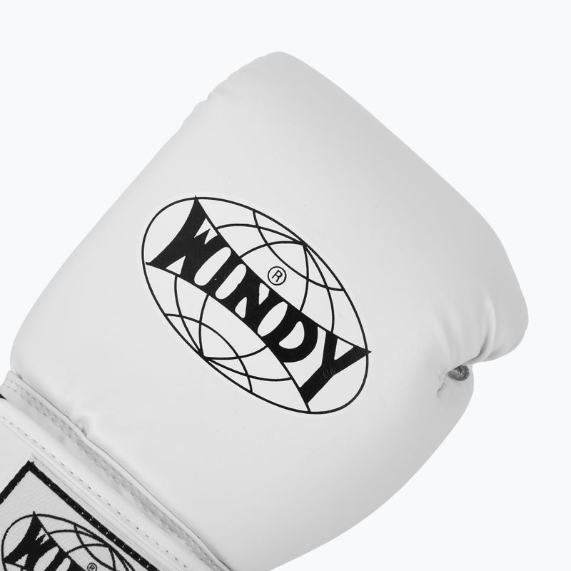 WINDY Classic Синтетична кожа бели боксови ръкавици 5