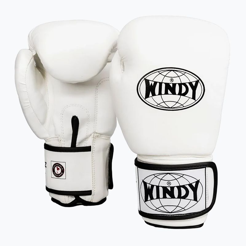WINDY Classic Синтетична кожа бели боксови ръкавици 7