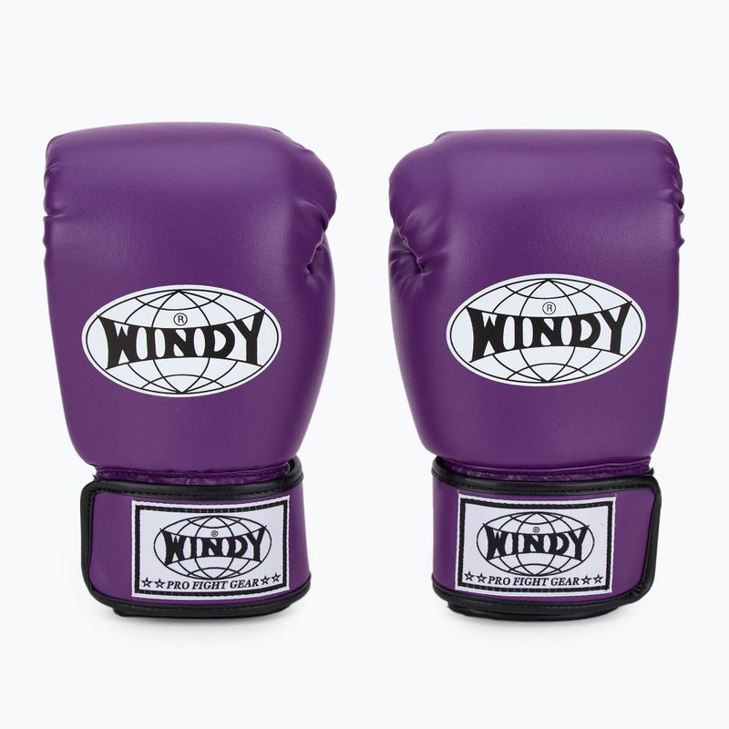 WINDY Classic Синтетична кожа лилави боксови ръкавици 2