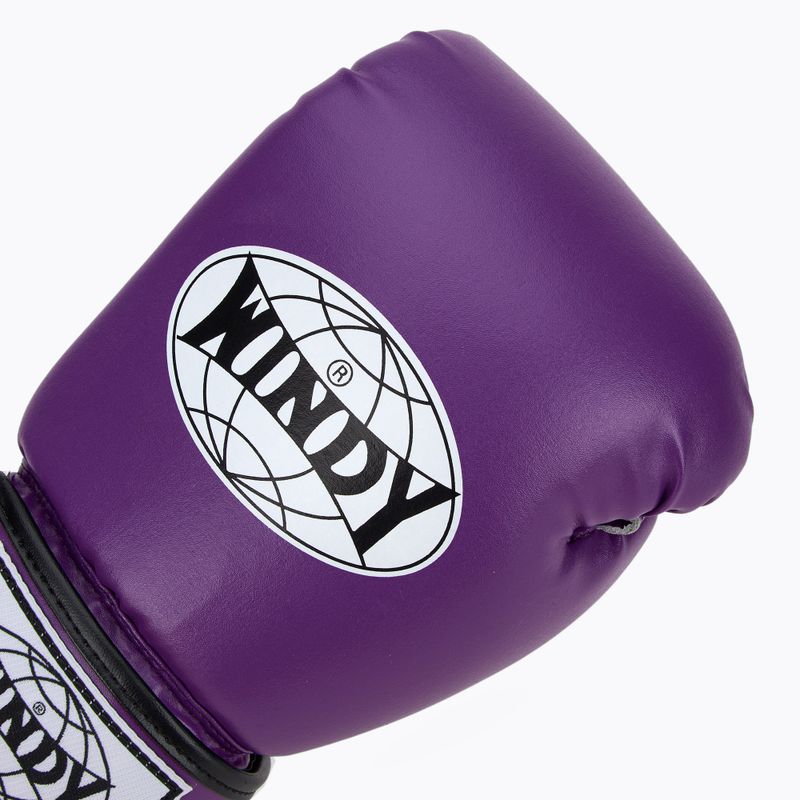 WINDY Classic Синтетична кожа лилави боксови ръкавици 5