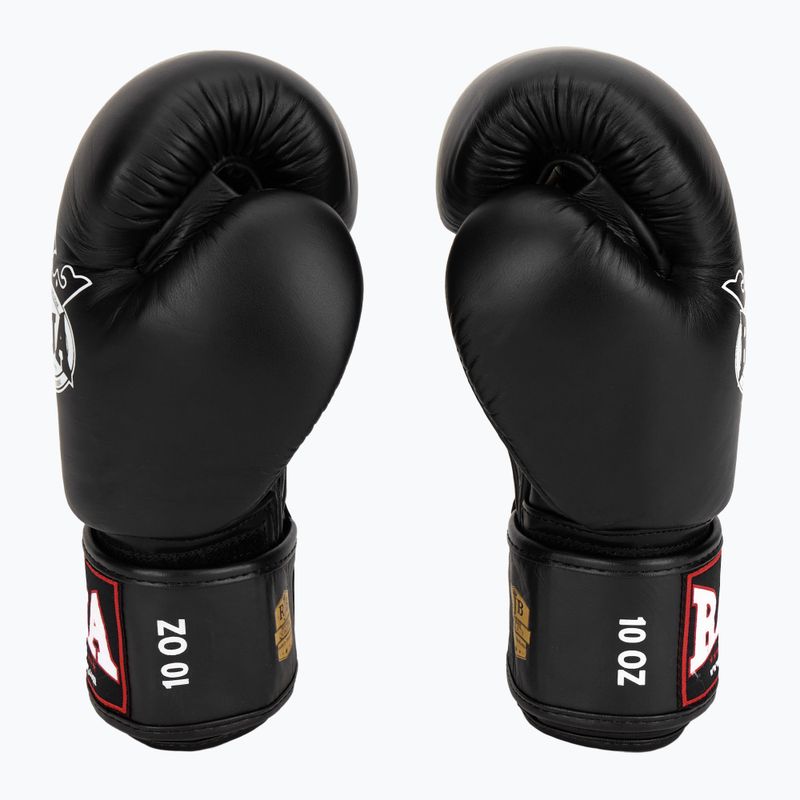 RAJA BOXING Единични стандартни боксови ръкавици от естествена кожа черни 3
