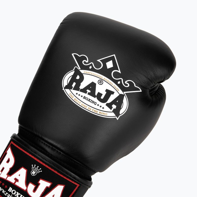 RAJA BOXING Единични стандартни боксови ръкавици от естествена кожа черни 5