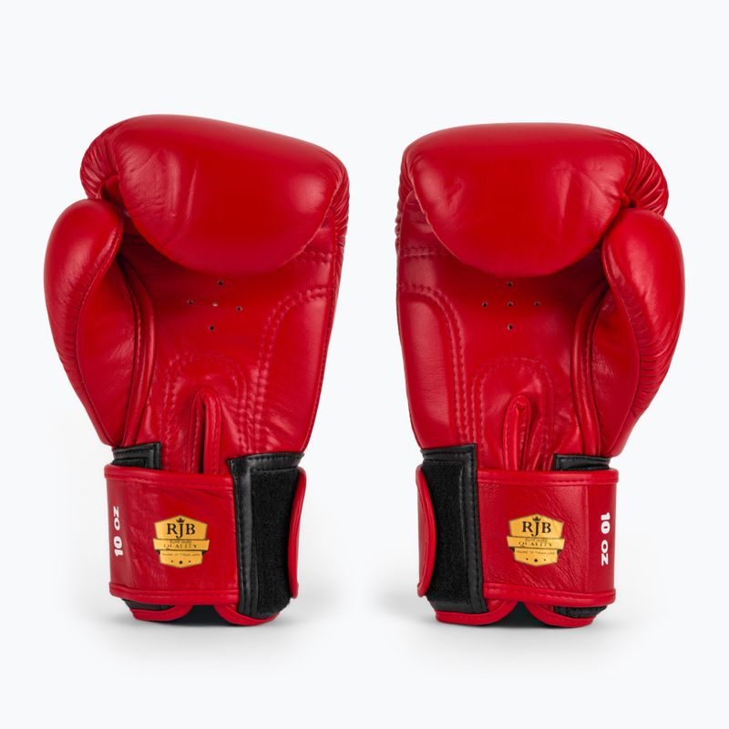 RAJA BOXING Единични стандартни боксови ръкавици от естествена кожа червени 3