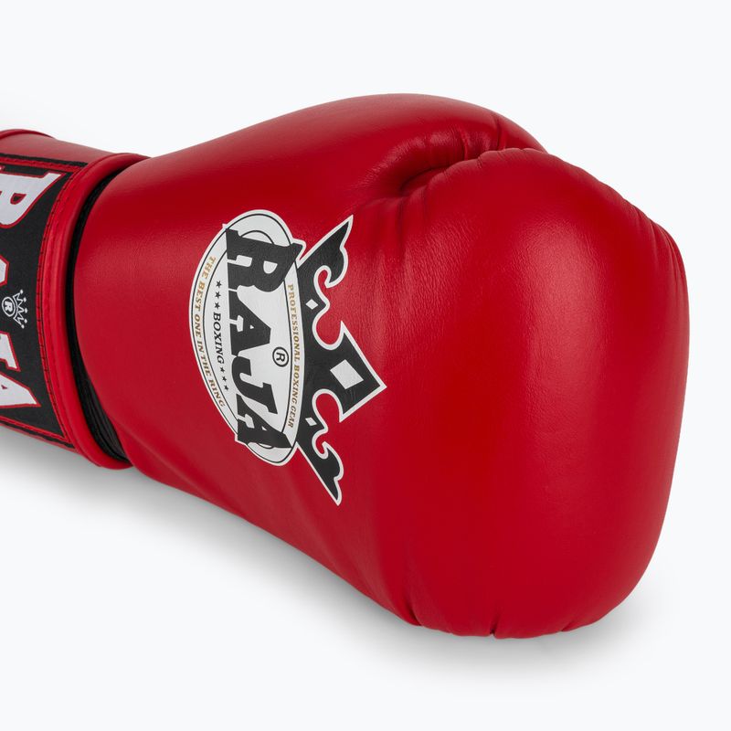RAJA BOXING Единични стандартни боксови ръкавици от естествена кожа червени 5