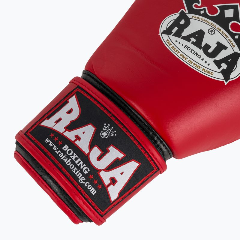 RAJA BOXING Единични стандартни боксови ръкавици от естествена кожа червени 6