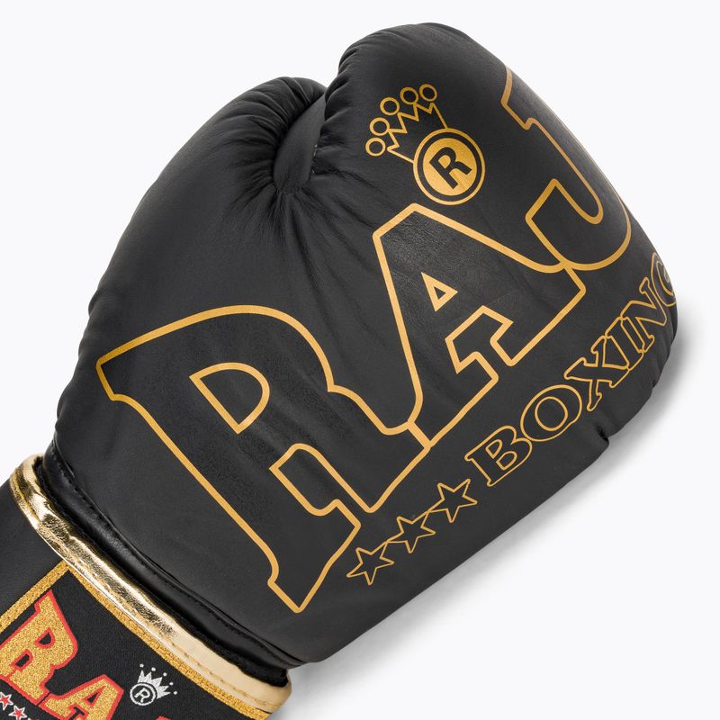 RAJA BOXING Произход Стандартни боксови ръкавици от естествена кожа черни 5