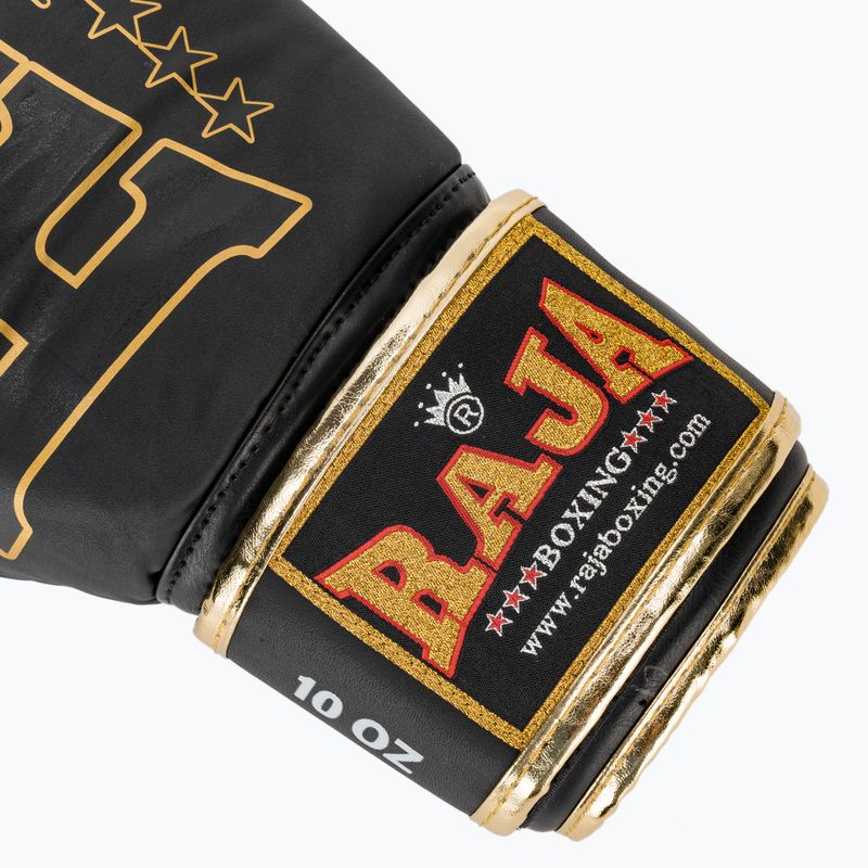 RAJA BOXING Произход Стандартни боксови ръкавици от естествена кожа черни 6