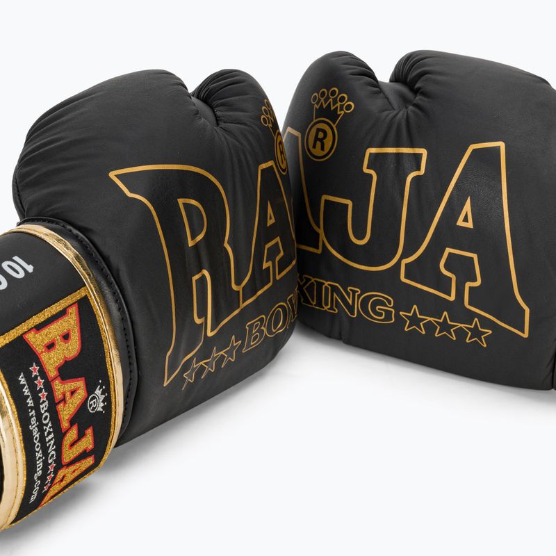 RAJA BOXING Произход Стандартни боксови ръкавици от естествена кожа черни 7