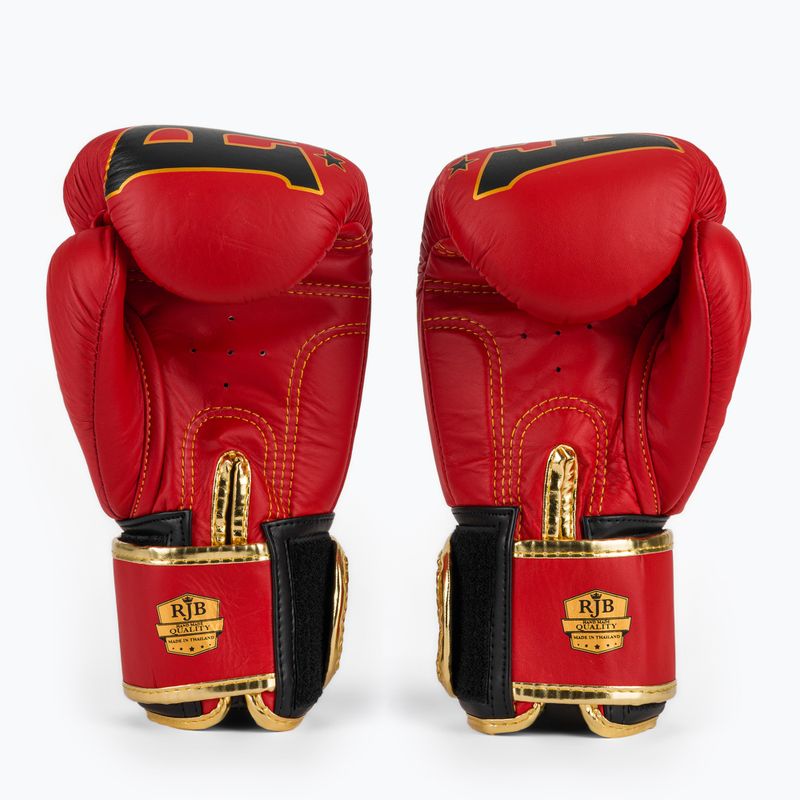 RAJA BOXING Произход Стандартна естествена кожа червени боксови ръкавици 3