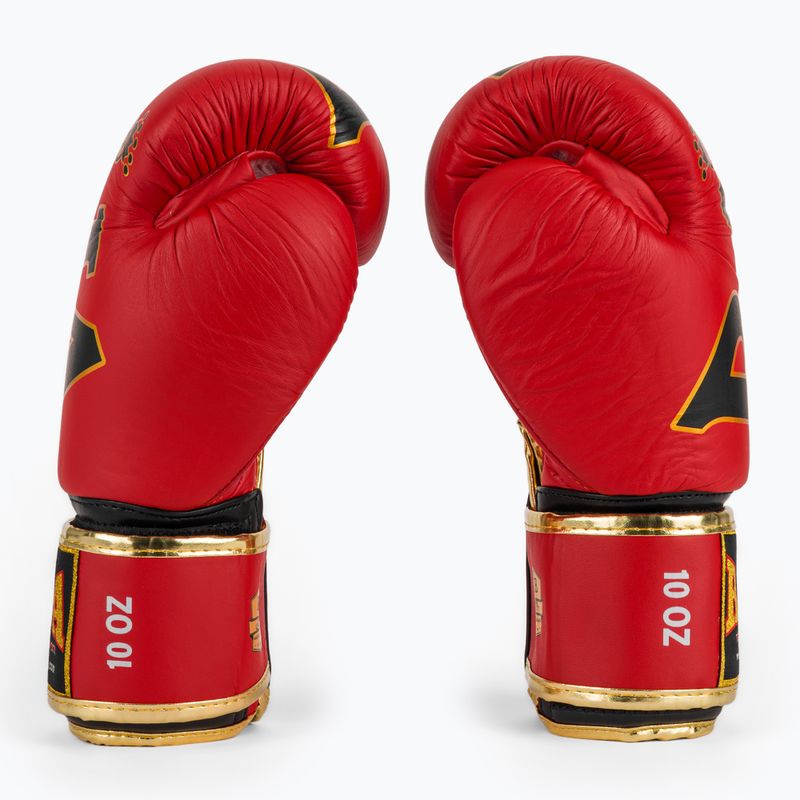 RAJA BOXING Произход Стандартна естествена кожа червени боксови ръкавици 4