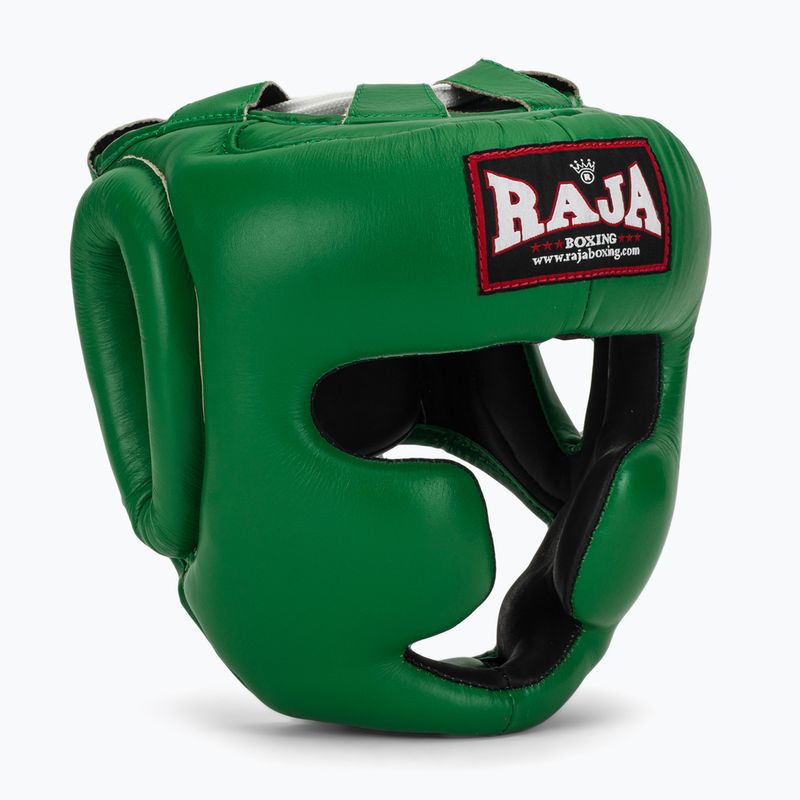 RAJA BOXING каска от естествена кожа зелена