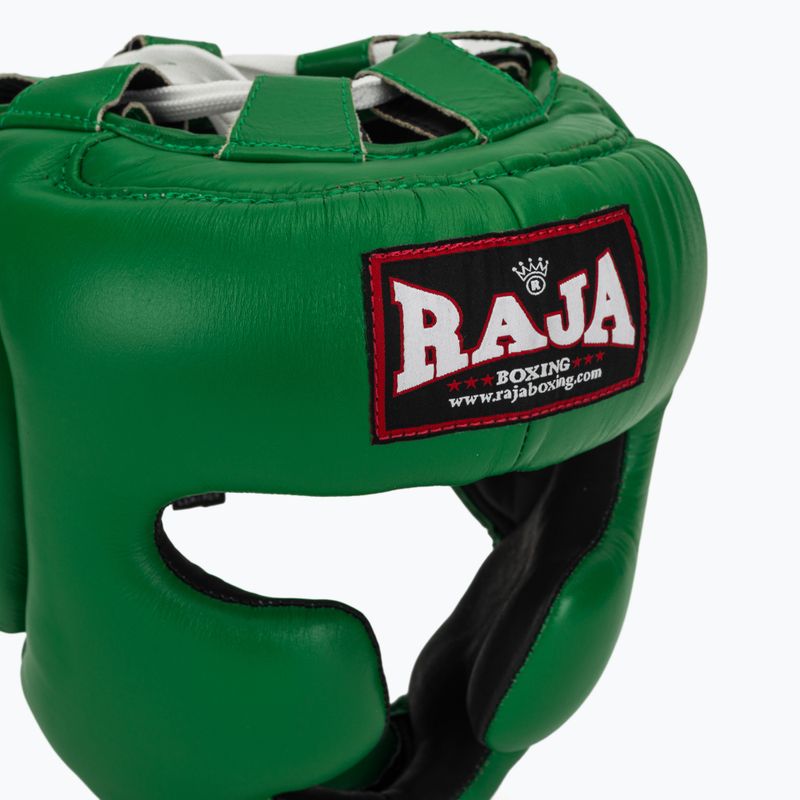 RAJA BOXING каска от естествена кожа зелена 4