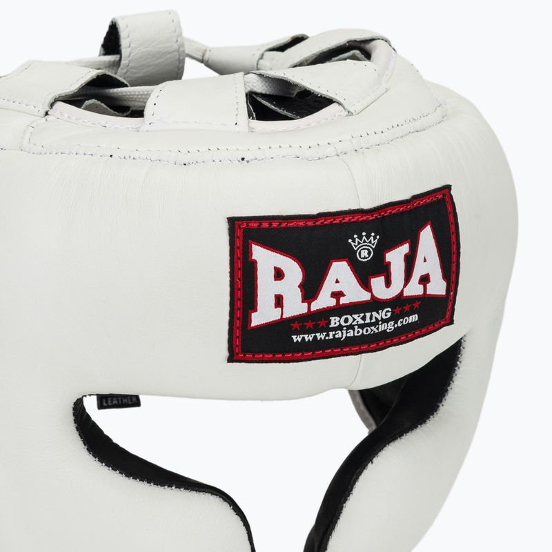 RAJA BOXING каска от естествена кожа бяла 4