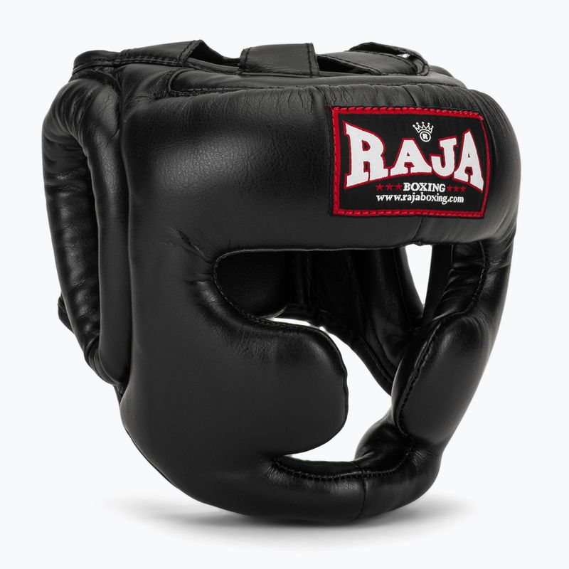 RAJA BOXING Полукожена черна боксова каска