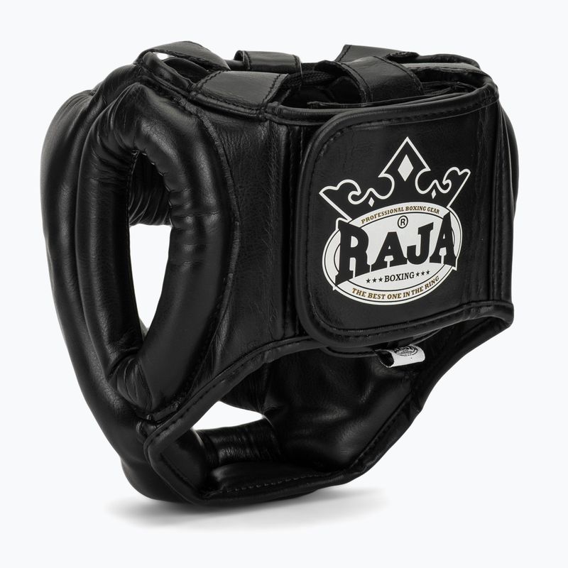 RAJA BOXING Полукожена черна боксова каска 3