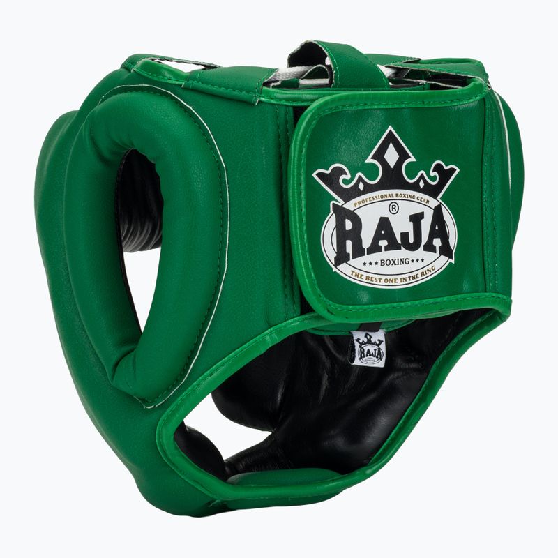 RAJA BOXING Полукожена зелена боксова каска 3