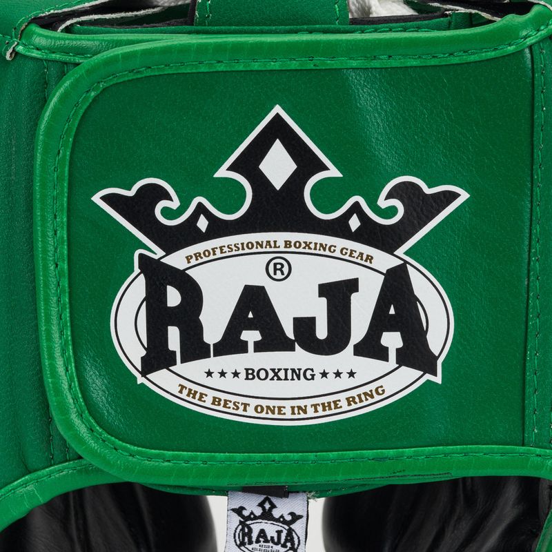 RAJA BOXING Полукожена зелена боксова каска 5