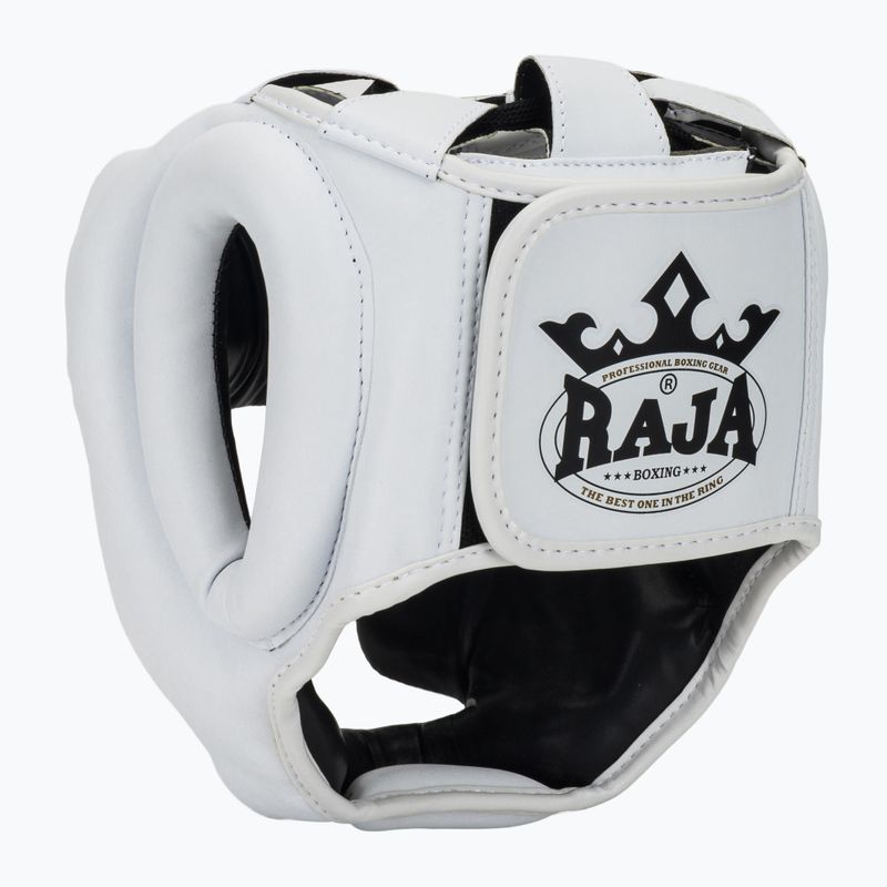 RAJA BOXING Полукожена бяла боксова каска 3