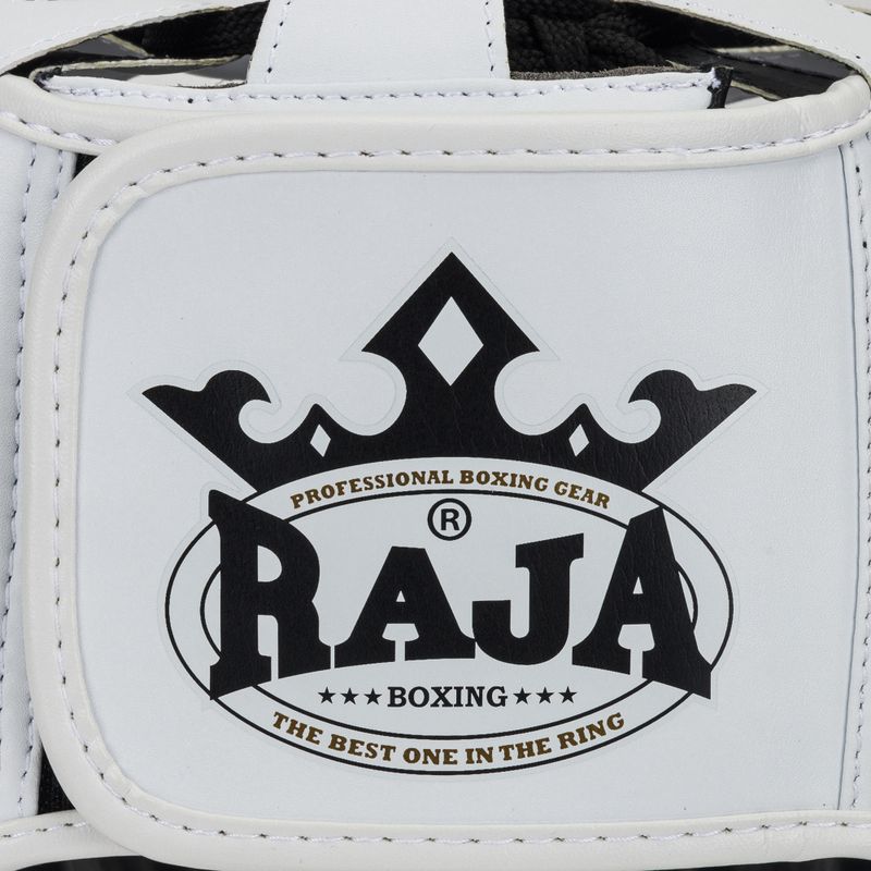 RAJA BOXING Полукожена бяла боксова каска 5
