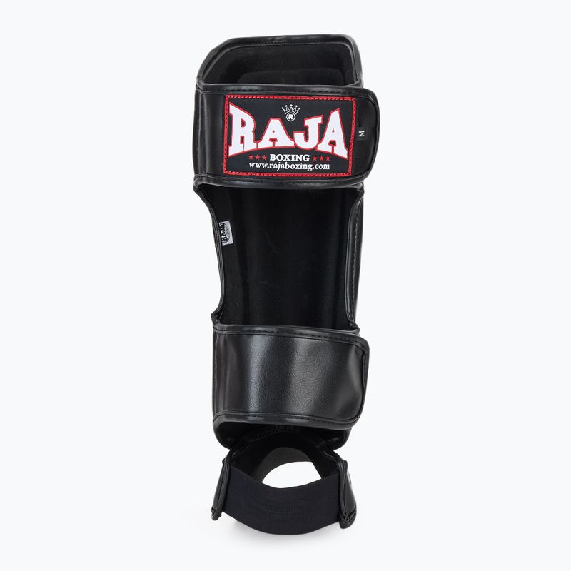 RAJA BOXING Олекотени предпазители за подбедрици от полукожа черни 5
