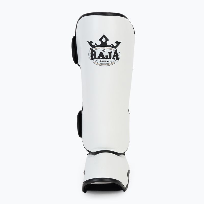 RAJA BOXING Олекотени предпазители за пищяли Полукожени бели протектори за пищяли и стъпала 4