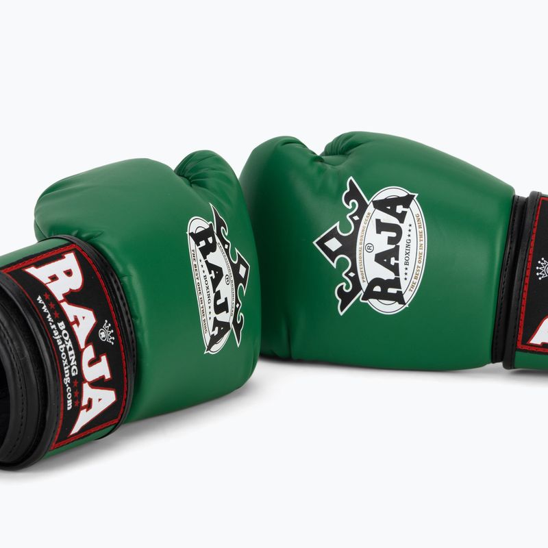 Боксови ръкавици RAJA BOXING Single Semi Leather green 7