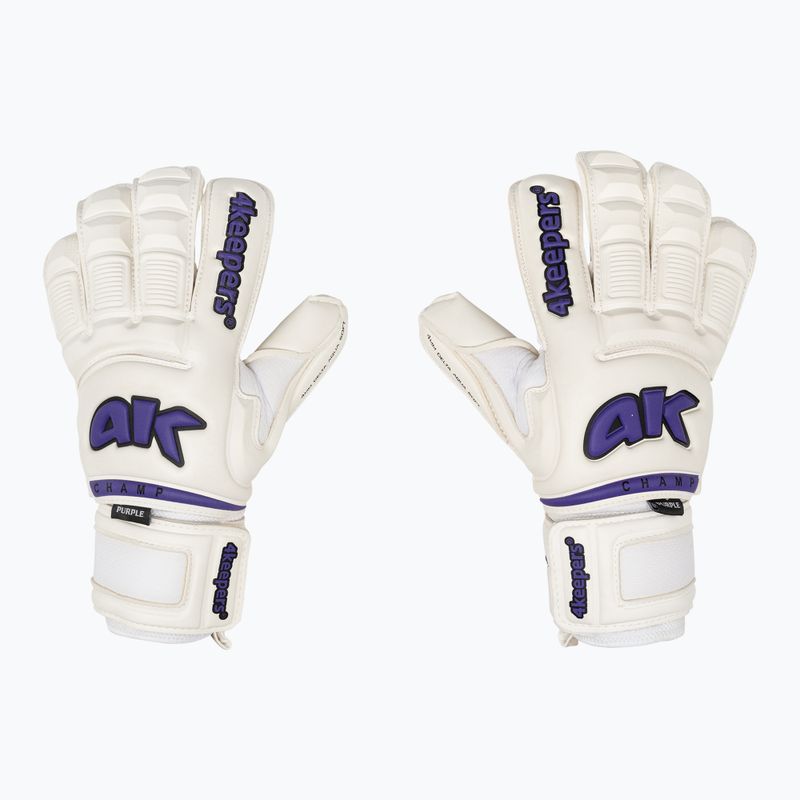 4Keepers Champ Purple VI вратарски ръкавици бели