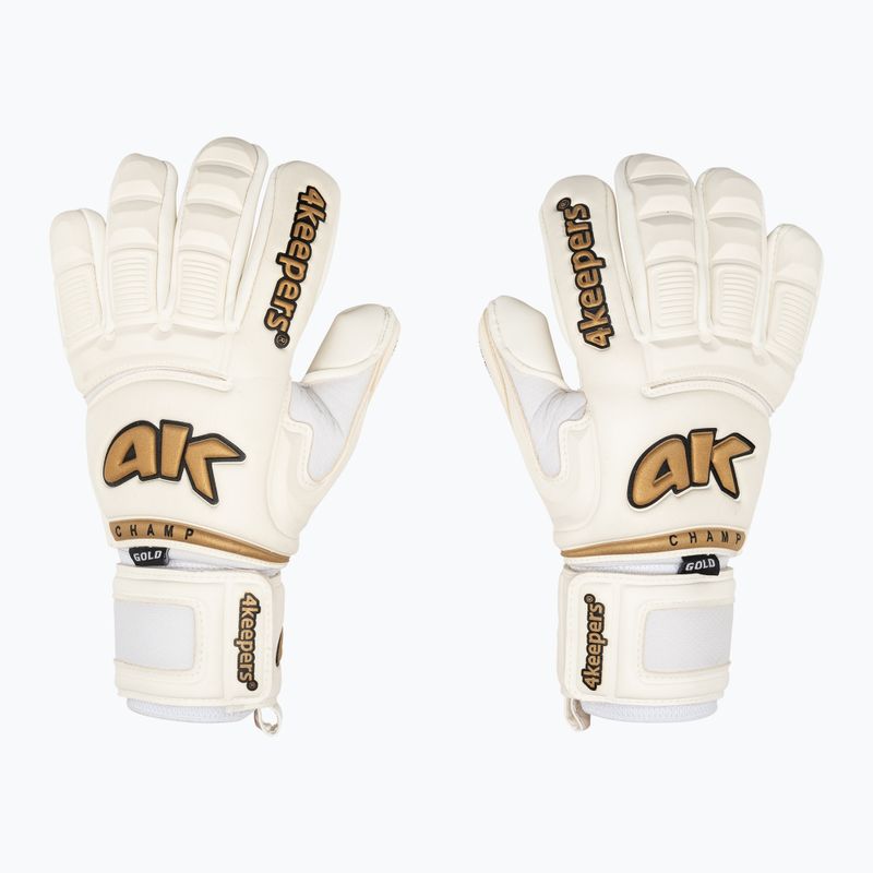 4Keepers Champ Gold VI вратарска ръкавица бяла