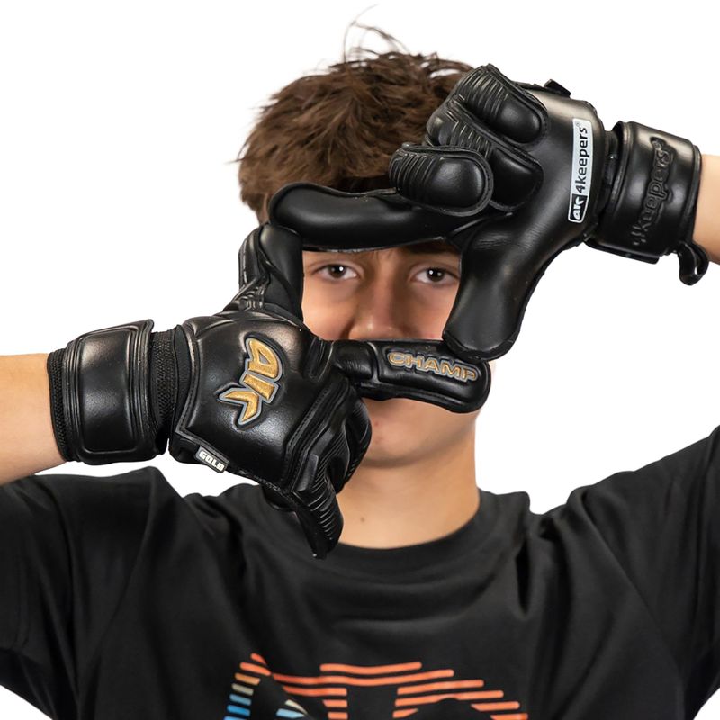 Детски вратарски ръкавици 4keepers Champ Gold Black VII RF2G Jr gold/black 7